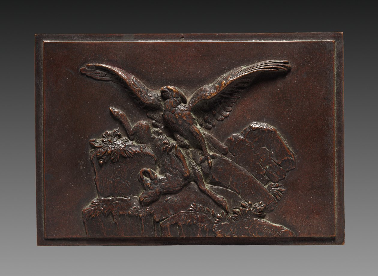 Örn med gems, ca. 1830 - 1875. av Antoine Louis Barye
