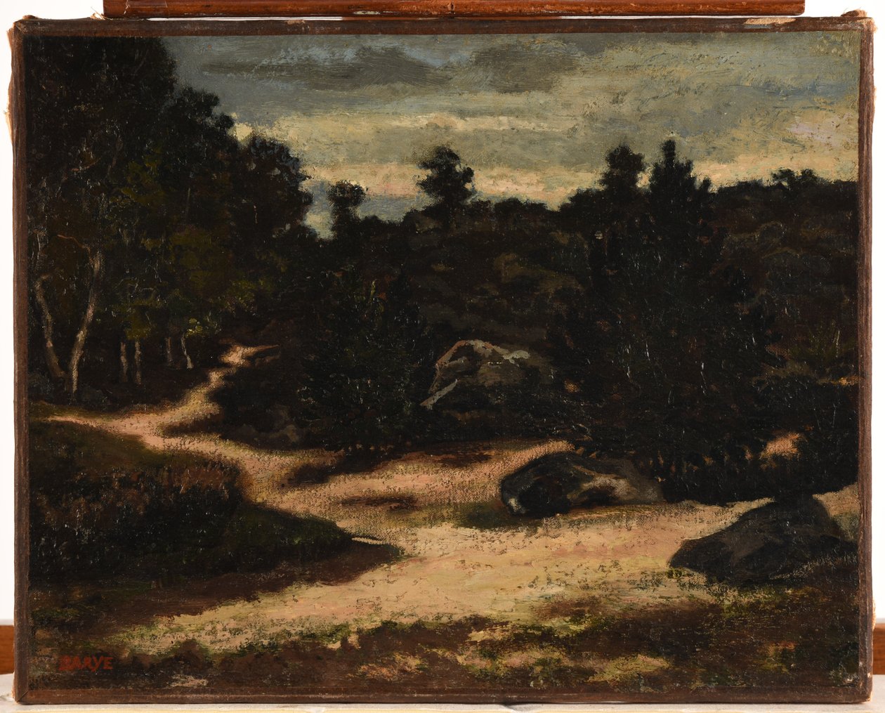 Franska: Chemin sableux en forêt de Fontainebleau av Antoine Louis Barye
