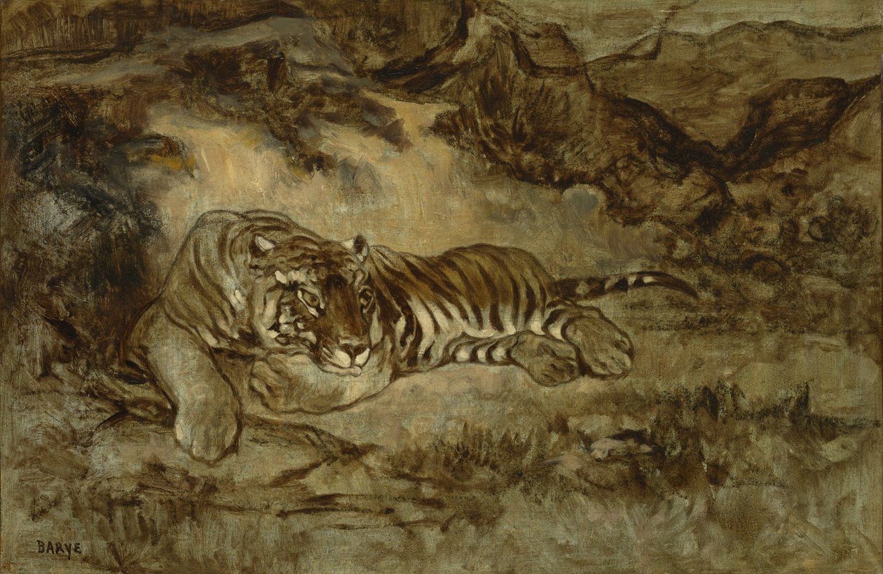 Tiger i vila, ca 1850-70 av Antoine Louis Barye