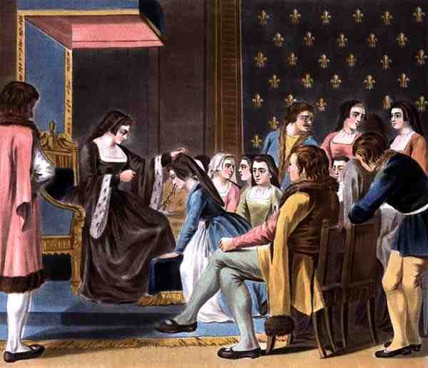 Institution of the Order of Franciscan Nuns av Anne av Bretagne (1477-1514), graverad av Jean Baptiste Morret (fl. 1790-1820) av Antoine Louis Francois (after) Sergent Marceau