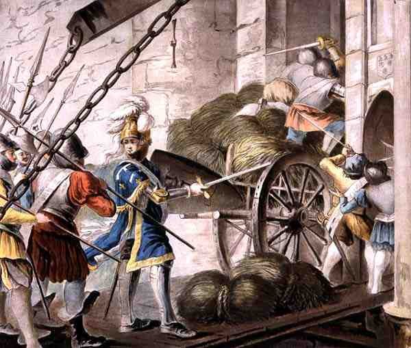 Capture of Chartres, graverad av Roger av Antoine Louis Francois (after) Sergent Marceau