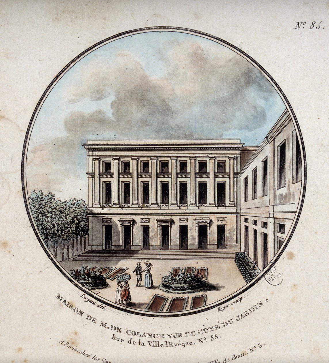 Maison de M. de Colange, utsikt från trädgården (rue Ville-l