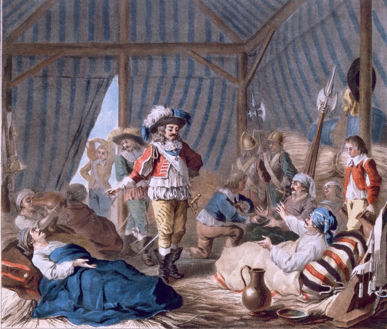 Greven av Harcourt (1601-66) visar sin mänsklighet under belägringen av Turin (1640), 1787 (se även 169707) av Antoine Louis Francois Sergent Marceau