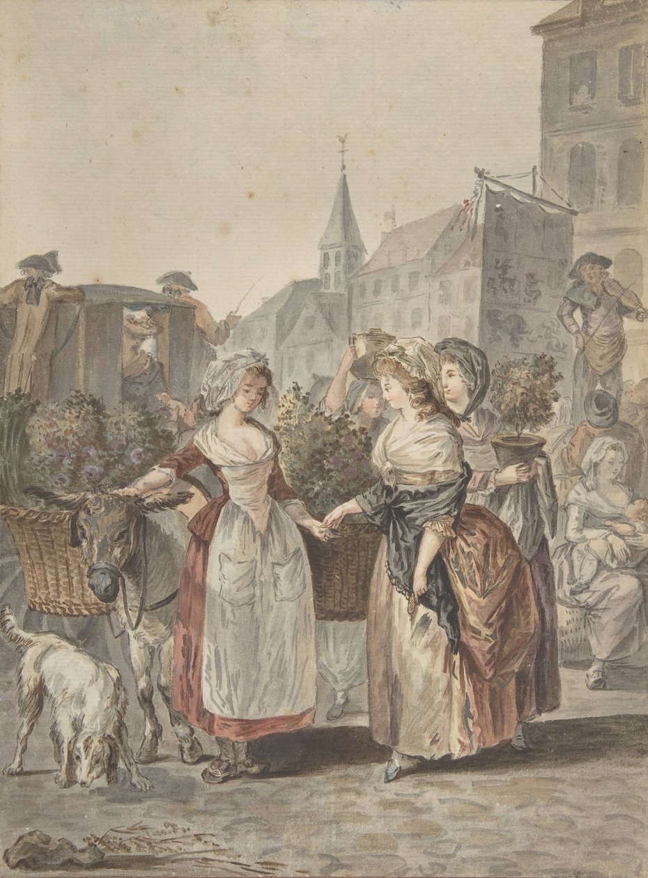 The Flower Girl The Little Flower Seller, n.d.. av Antoine Louis Francois Sergent Marceau