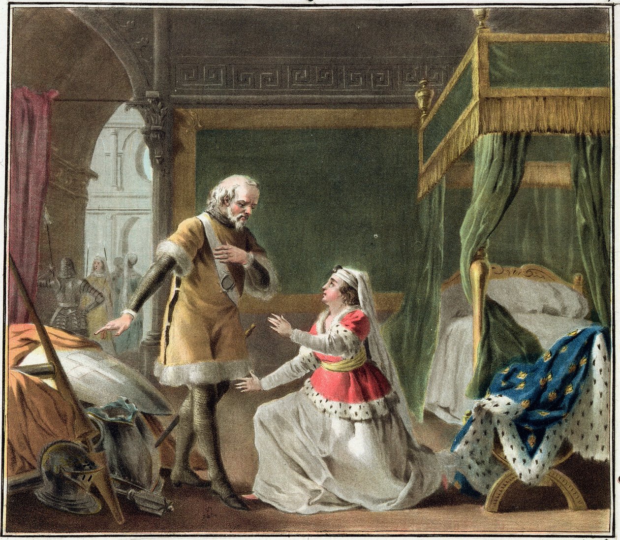 Den heroiska hängivenheten hos Marguerite av Provence (1219-95) 1787 av Antoine Louis Francois Sergent Marceau