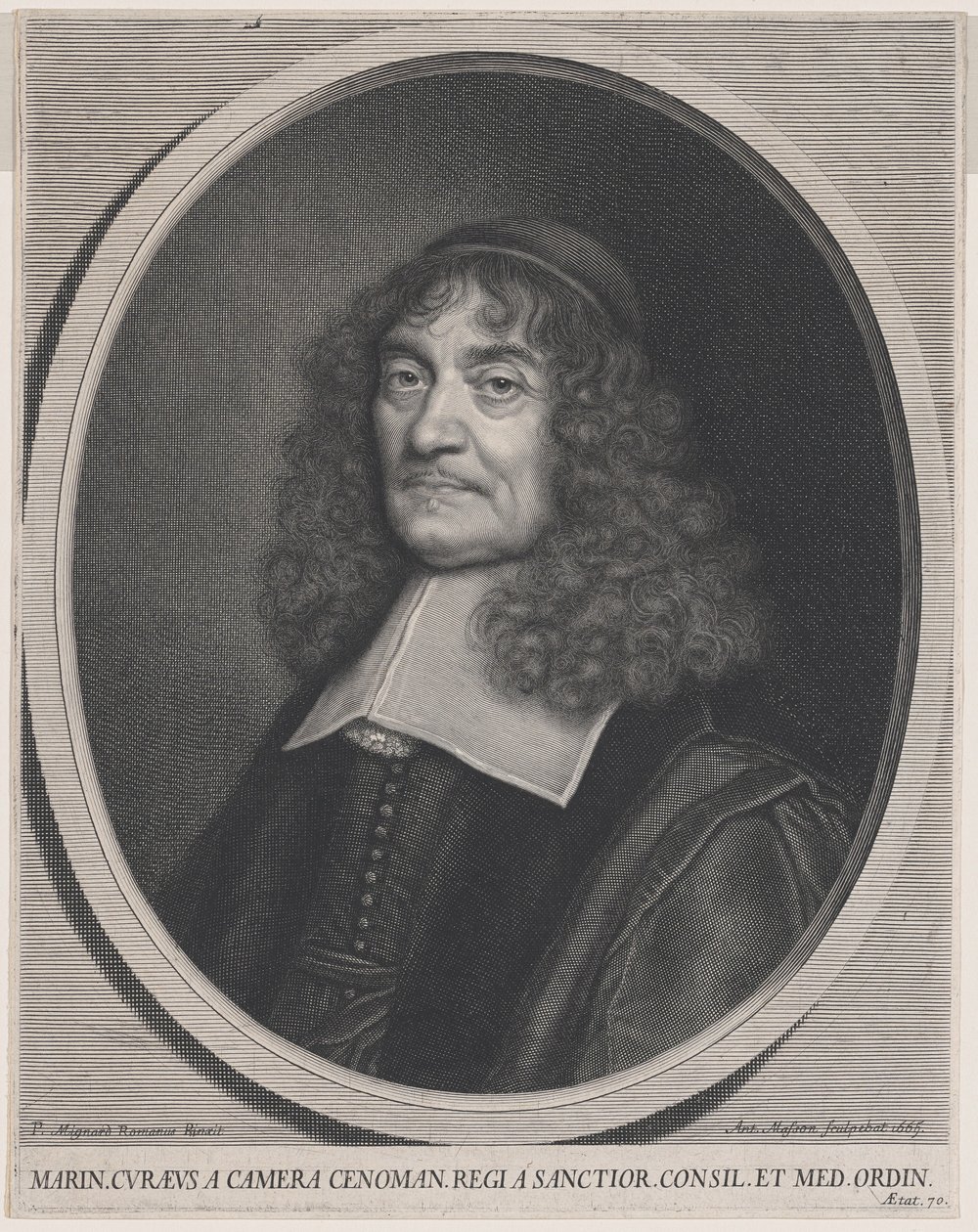 Marin Cureau de la Chambre av Antoine Masson after Pierre Mignard I