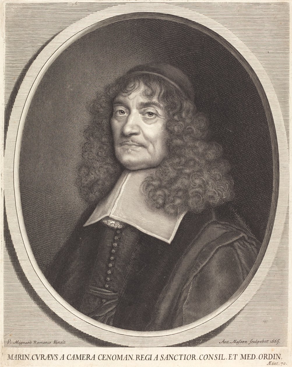 Marin Cureau de la Chambre av Antoine Masson after Pierre Mignard I