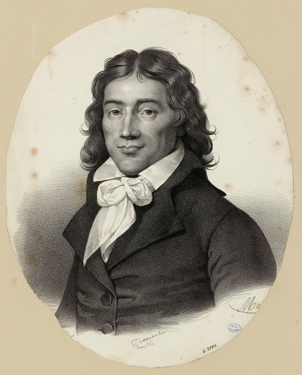 Porträtt av Camille Desmoulins av Antoine Maurin