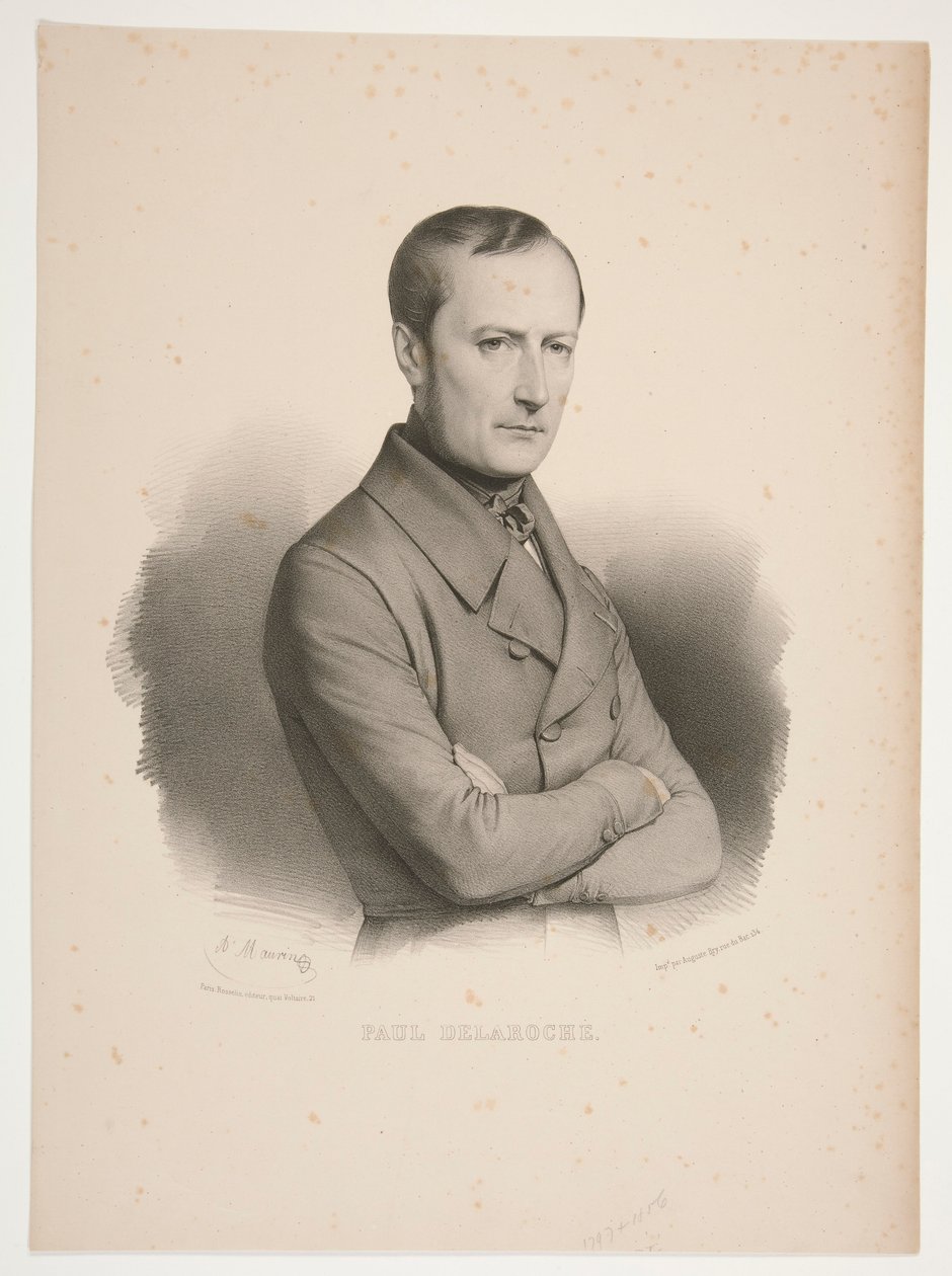 Porträtt av Paul Delaroche av Antoine Maurin