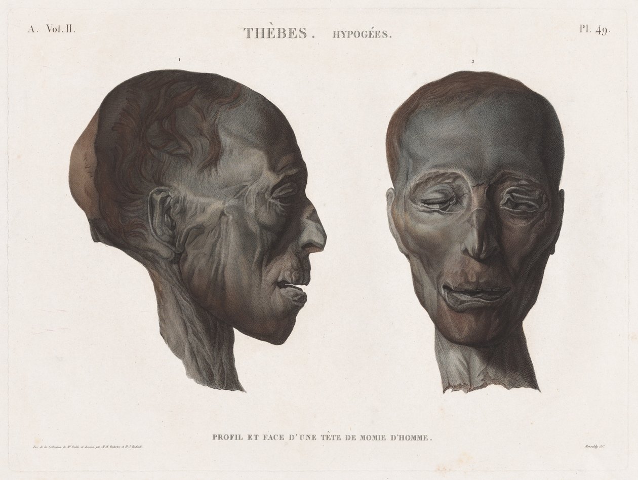 Beskrivning av Egypten: Thebes. Hypogeerna Vol. II, Pl. 49 av Antoine Maxime Monsaldy