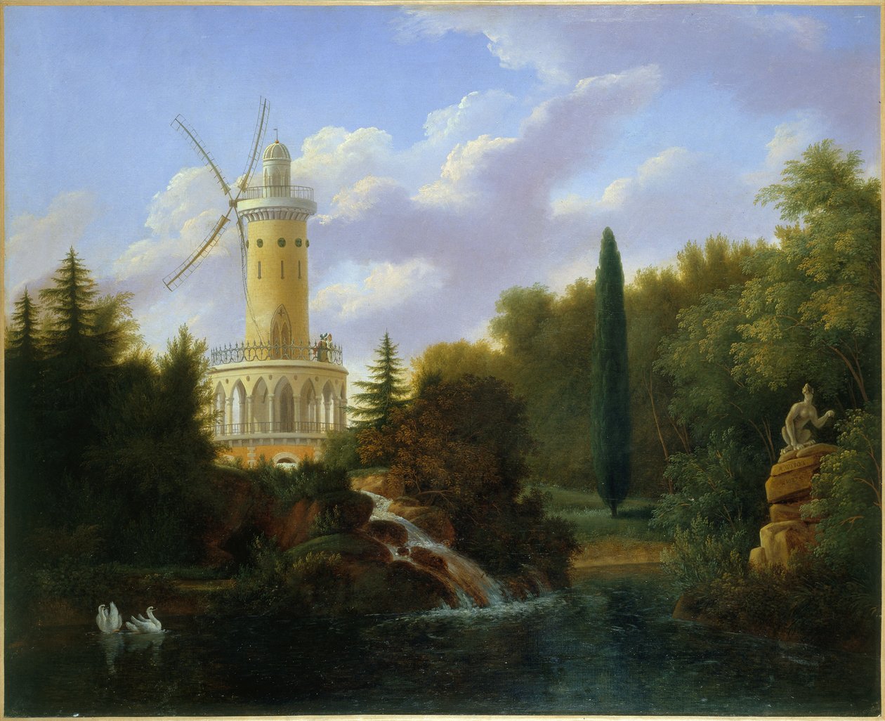 Väderkvarn vid Folie-Beaujon i Paris, 1827 av Antoine Patrice Guyot