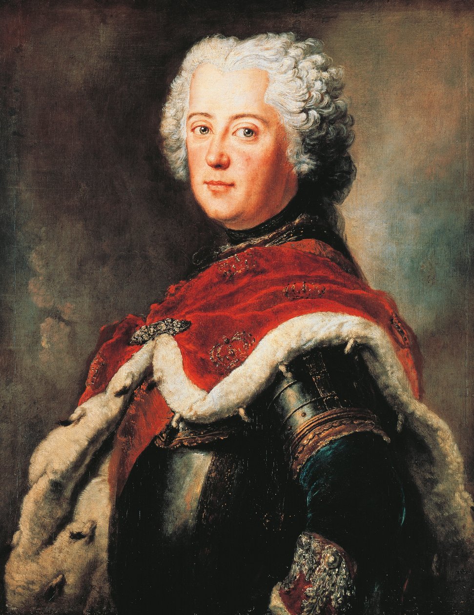 Porträtt av Fredrik II av Brandenburg, känd som den store (Berlin av Antoine Pesne