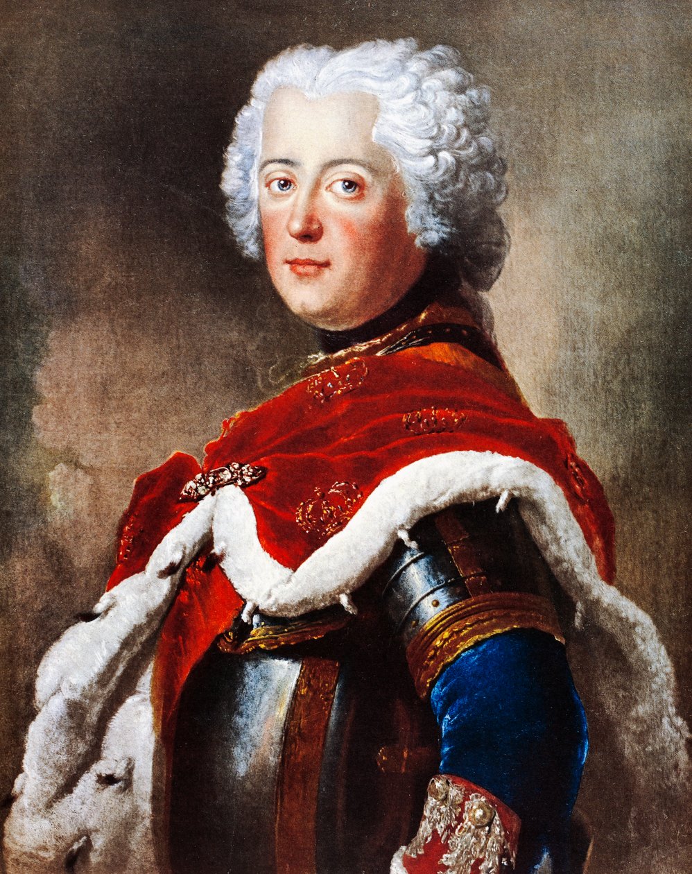 Porträtt av Fredrik II av Hohenzollern, känd som Frederick Great (Berlin av Antoine Pesne