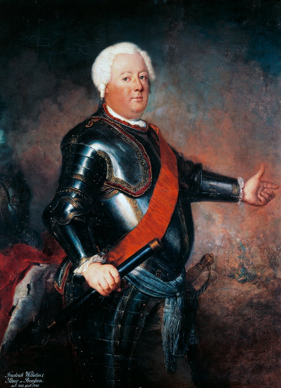 Porträtt av Fredrik Vilhelm I av Preussen (Berlin av Antoine Pesne