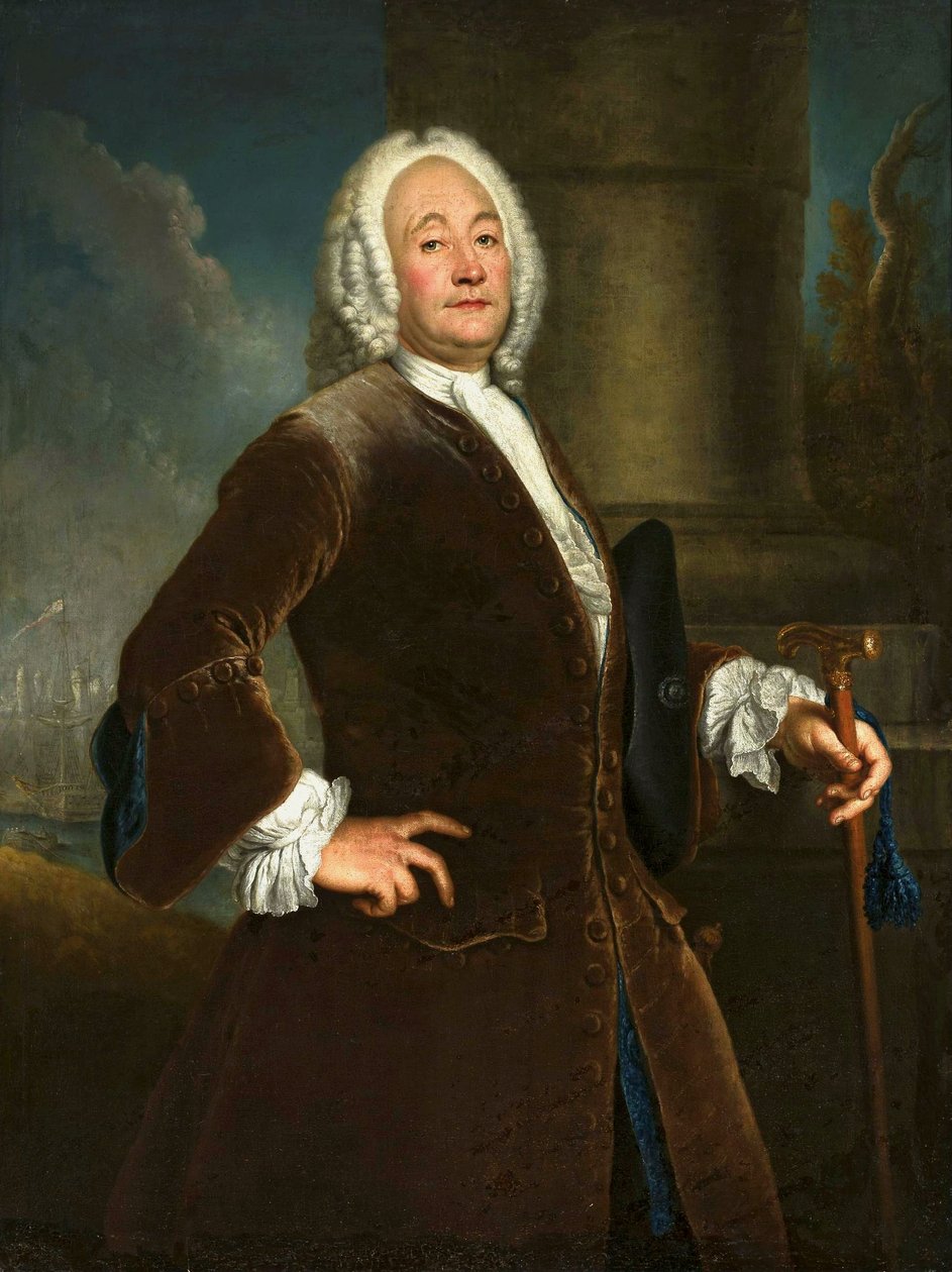 Porträtt av Heinrich Voguell (1681-) av Antoine Pesne