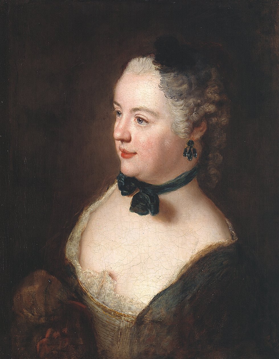 Porträtt av en ung kvinna av Antoine Pesne