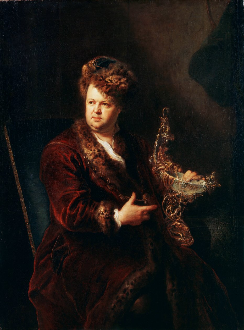 Porträtt av juveleraren Johann Melchior Dinglinger, c1721 av Antoine Pesne