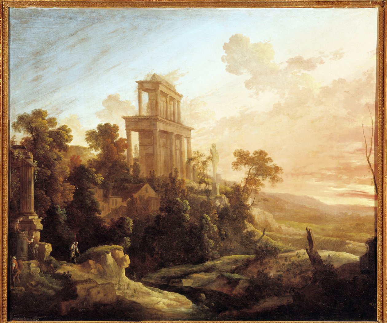Inställningens effekt (olja på duk) av Antoine Pierre the Younger Patel