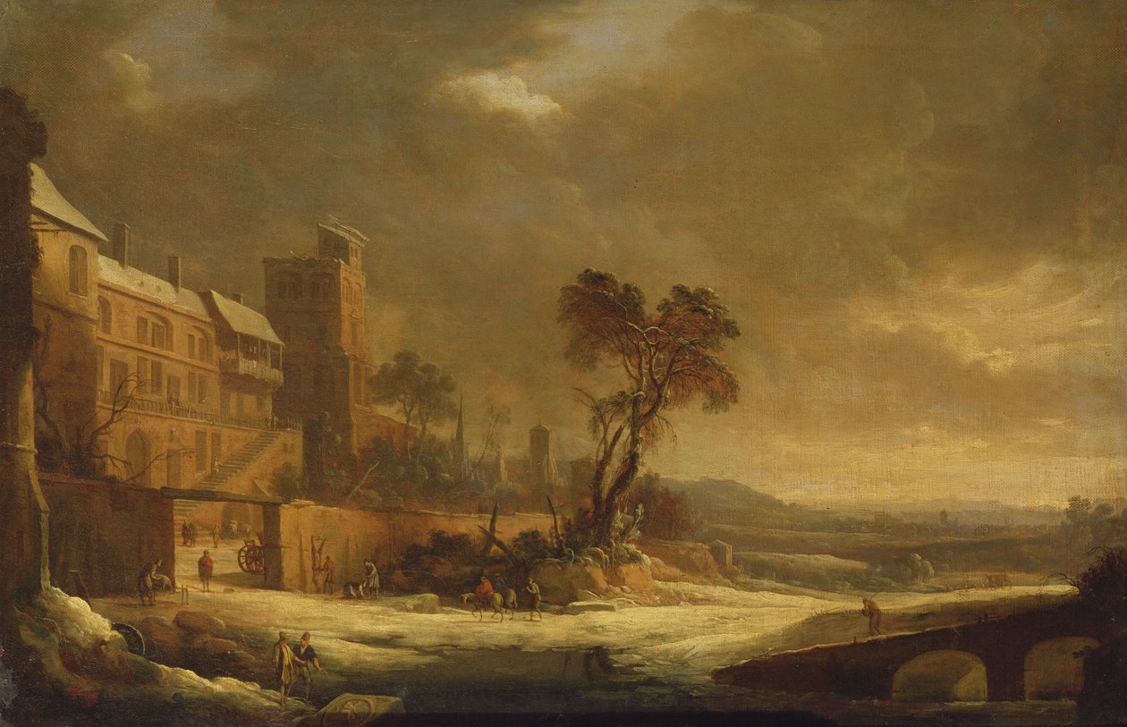 Januari månad, Snöeffekt, 1699 av Antoine Pierre the Younger Patel