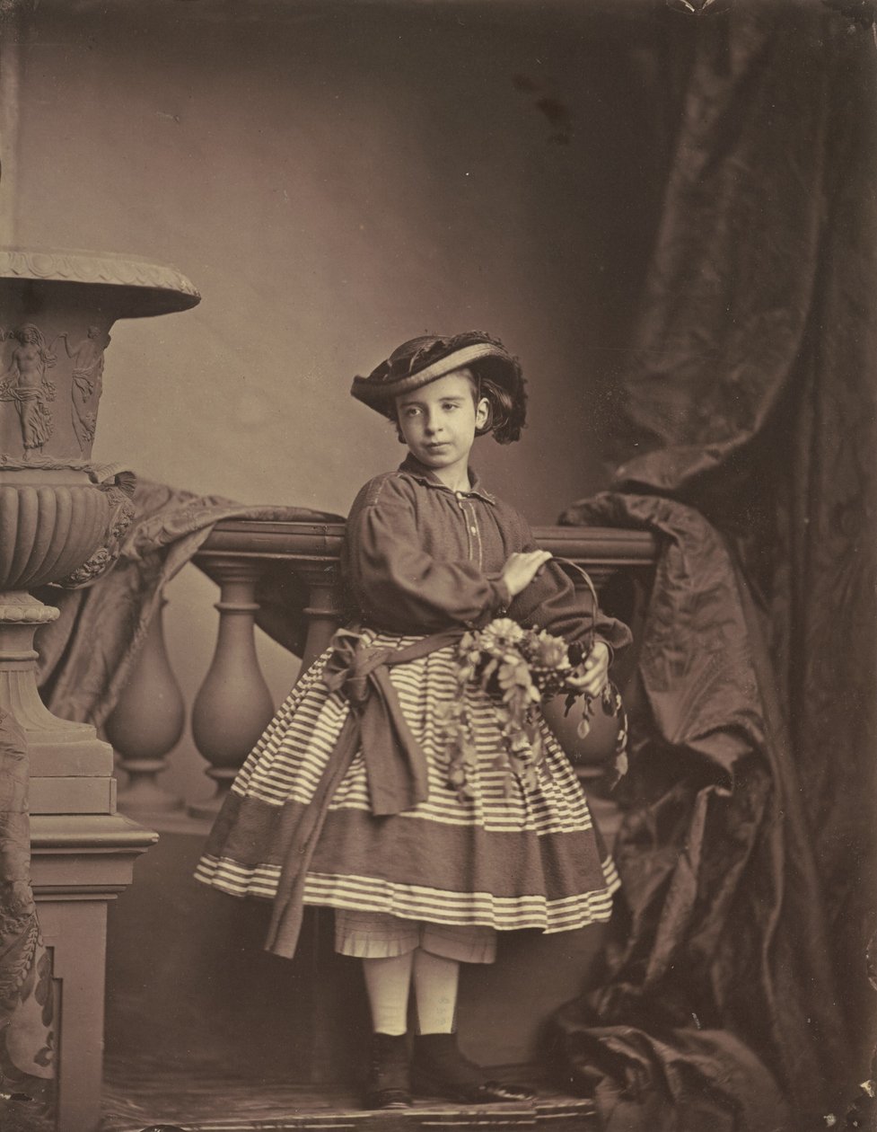Porträtt av en flicka,ca. 1850-talet (foto) av Antoine Samuel Adam Salomon