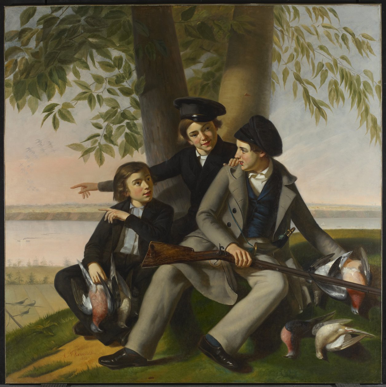 Passagerarduvajakten, 1853 av Antoine Sebastien Plamondon