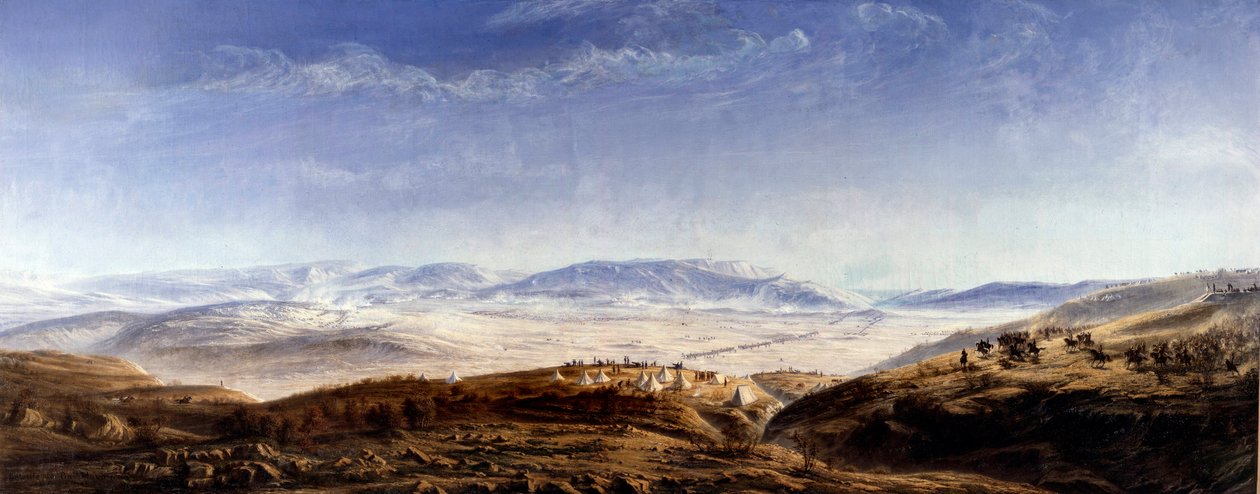 Crimee War (1853-1856): "" Slaget vid Balaklava i Crimee den 25/10/1854"" Målning av Antoine Valentin Jumel de Noireterre (1824-1902) 1854 Paris, Arméns museum av Antoine Valentin Jumel de Noireterre
