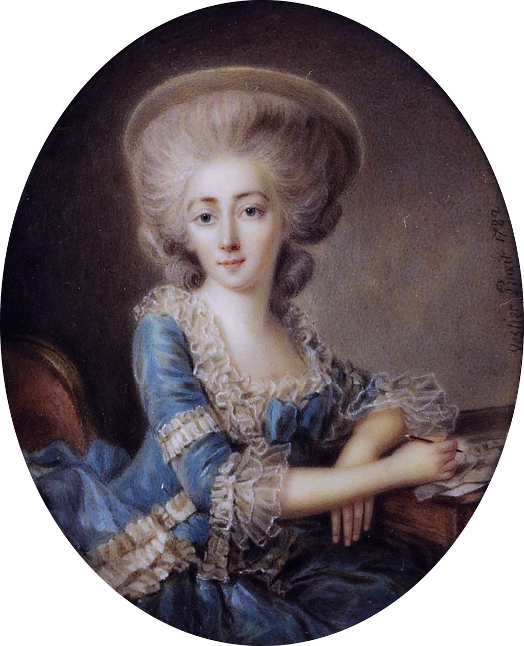 Madame de Montesson (1738-1806), av Antoine Vestier (1740-1824) av Antoine Vestier