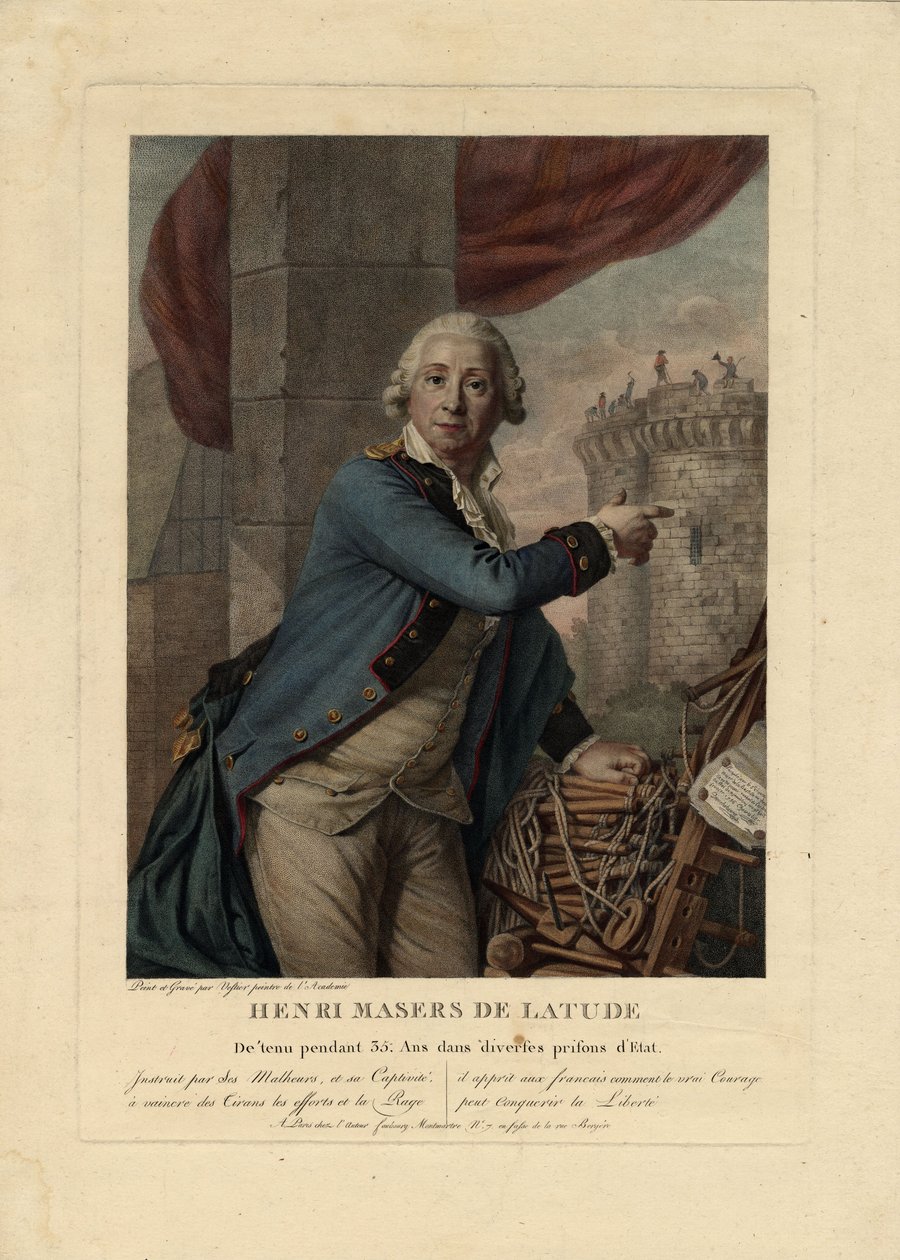Porträtt av Henri Masers de Latude 1725-1805, 1790 av Antoine Vestier