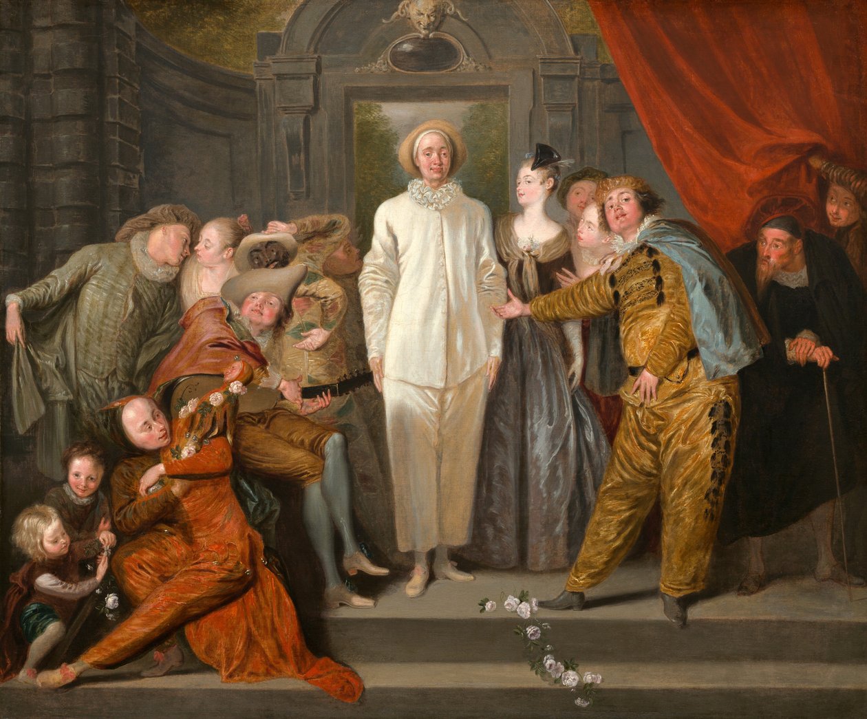 De italienska komikerna av Antoine Watteau
