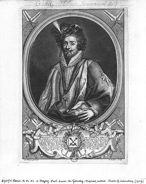 Philippe-Emmanuel de Gondi (1581-1662) Marquis de Belle-Isle, graverad av Claude Duflos (1665-1727) av Antoine after Pezey