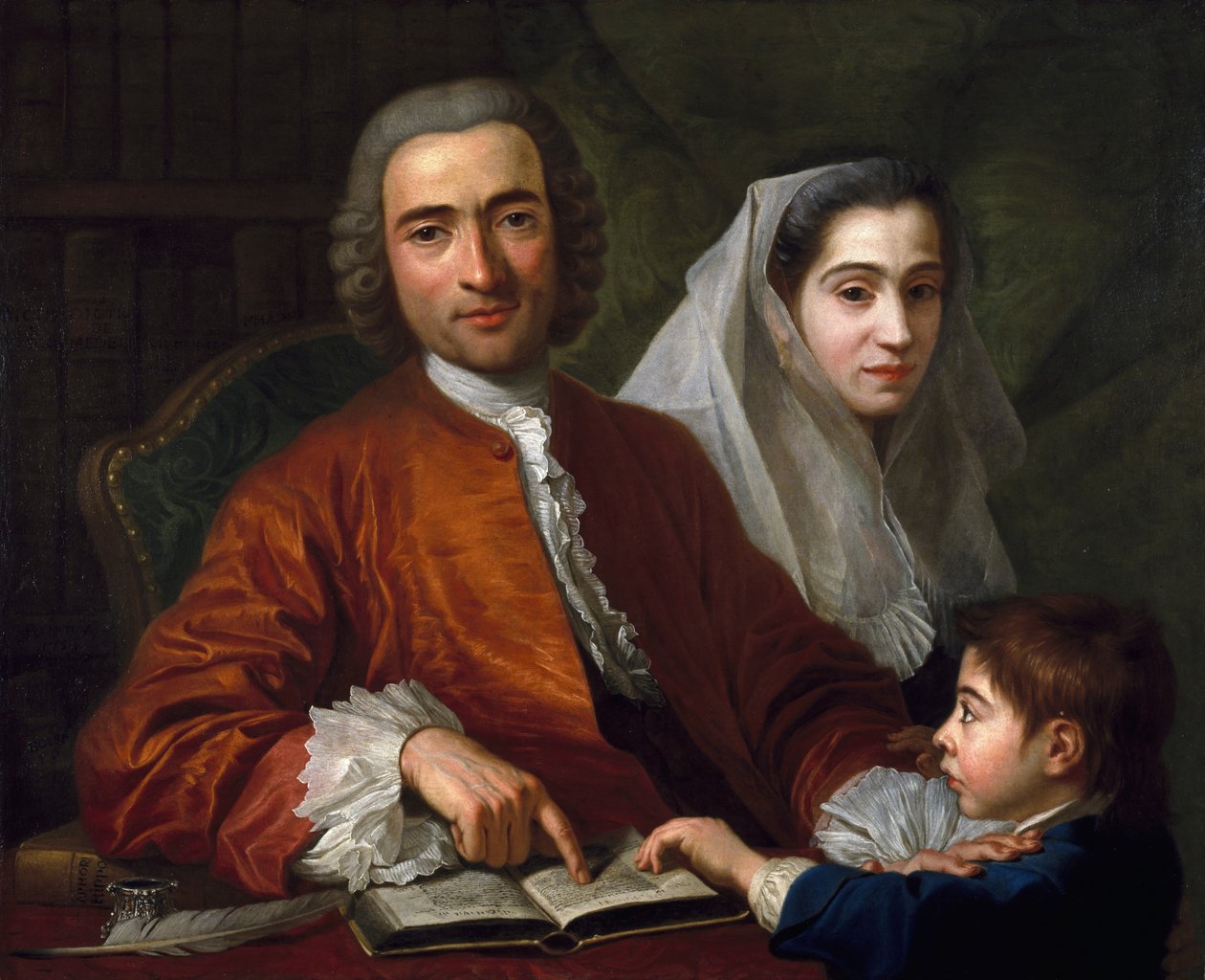 Dr Salvatore Bernard med sin fru och son, 1759 av Antoine de Favray