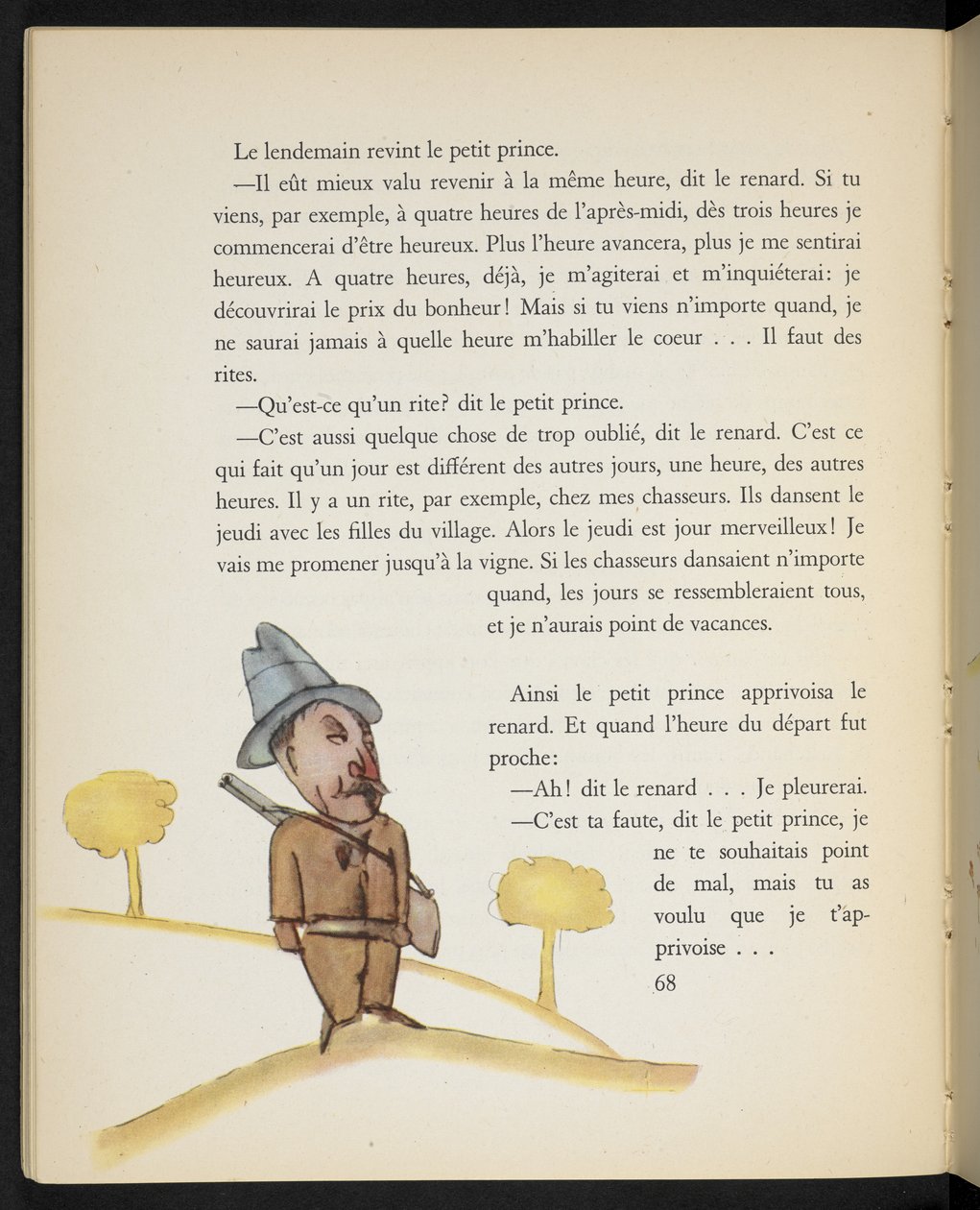 Hunter, illustration från "Le Petit Prince" av Antoine de Saint-Exupéry av Antoine de Saint Exupery