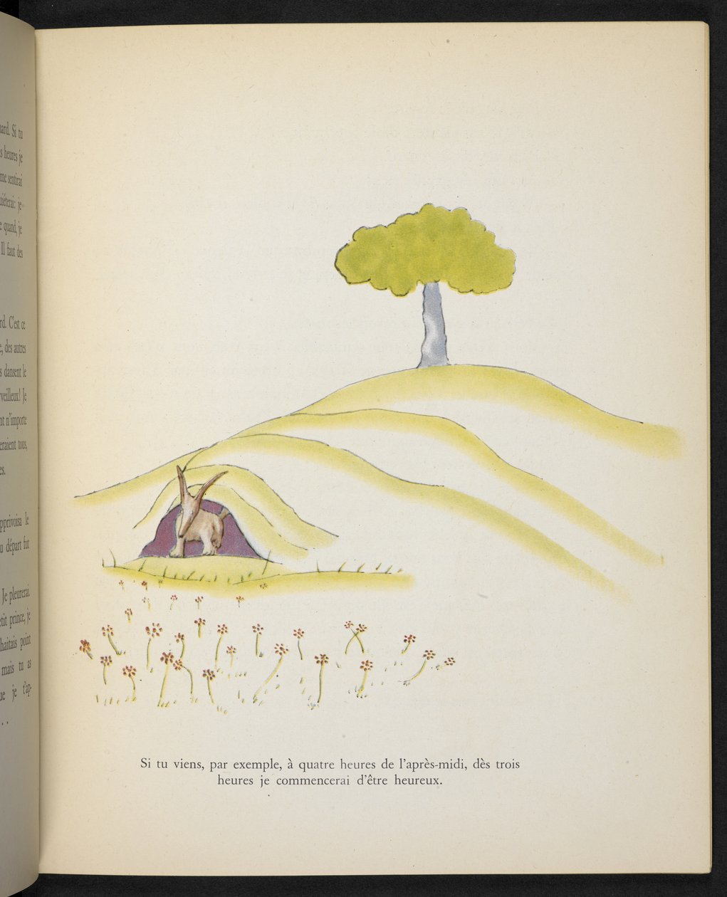 Räven, illustration ur "Le Petit Prince" av Antoine de Saint-Exupéry av Antoine de Saint Exupery