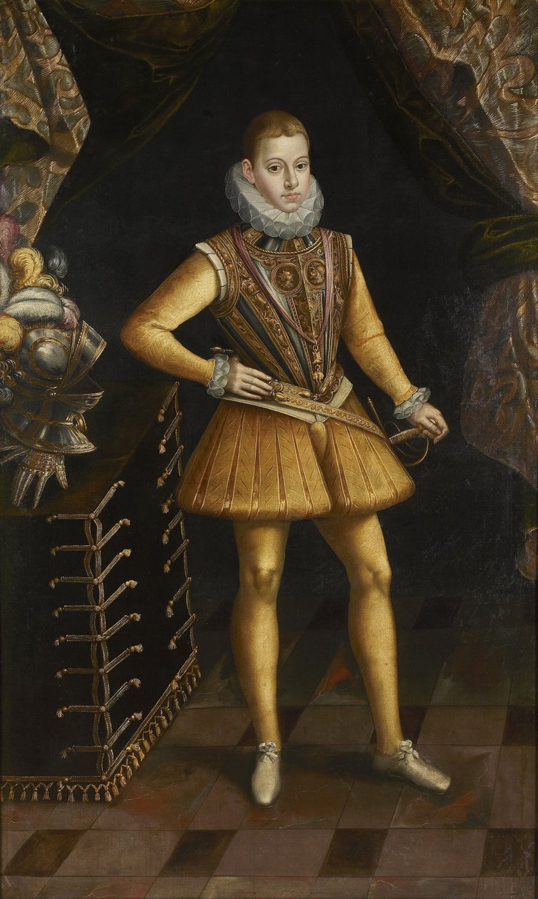 Porträtt av Filip III 1578-1621, kung av Spanien och Portugal, mellan 1598 och 1620 av Antoine de Succa