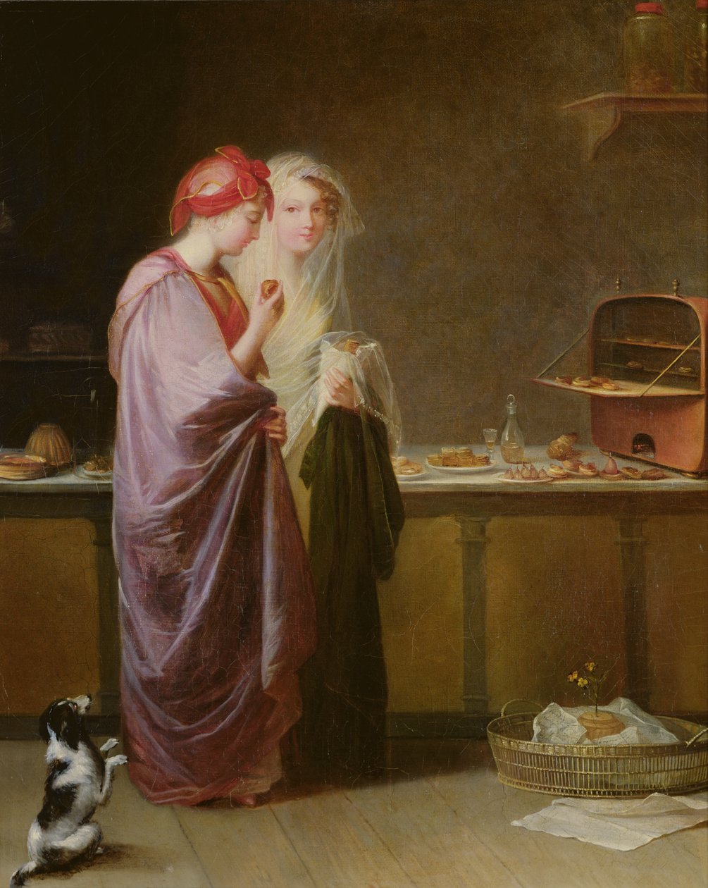 Två fina damer, ca 1810-40 av Antoinette Cecile Hortense Lescot Haudebourt