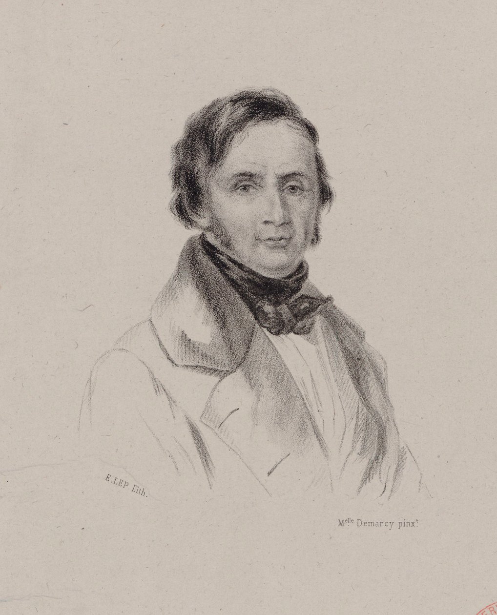 Porträtt av pianisten och kompositören Joseph Bernard Woets 1783-1878, ca. 1830. av Antoinette Louise Demarcy