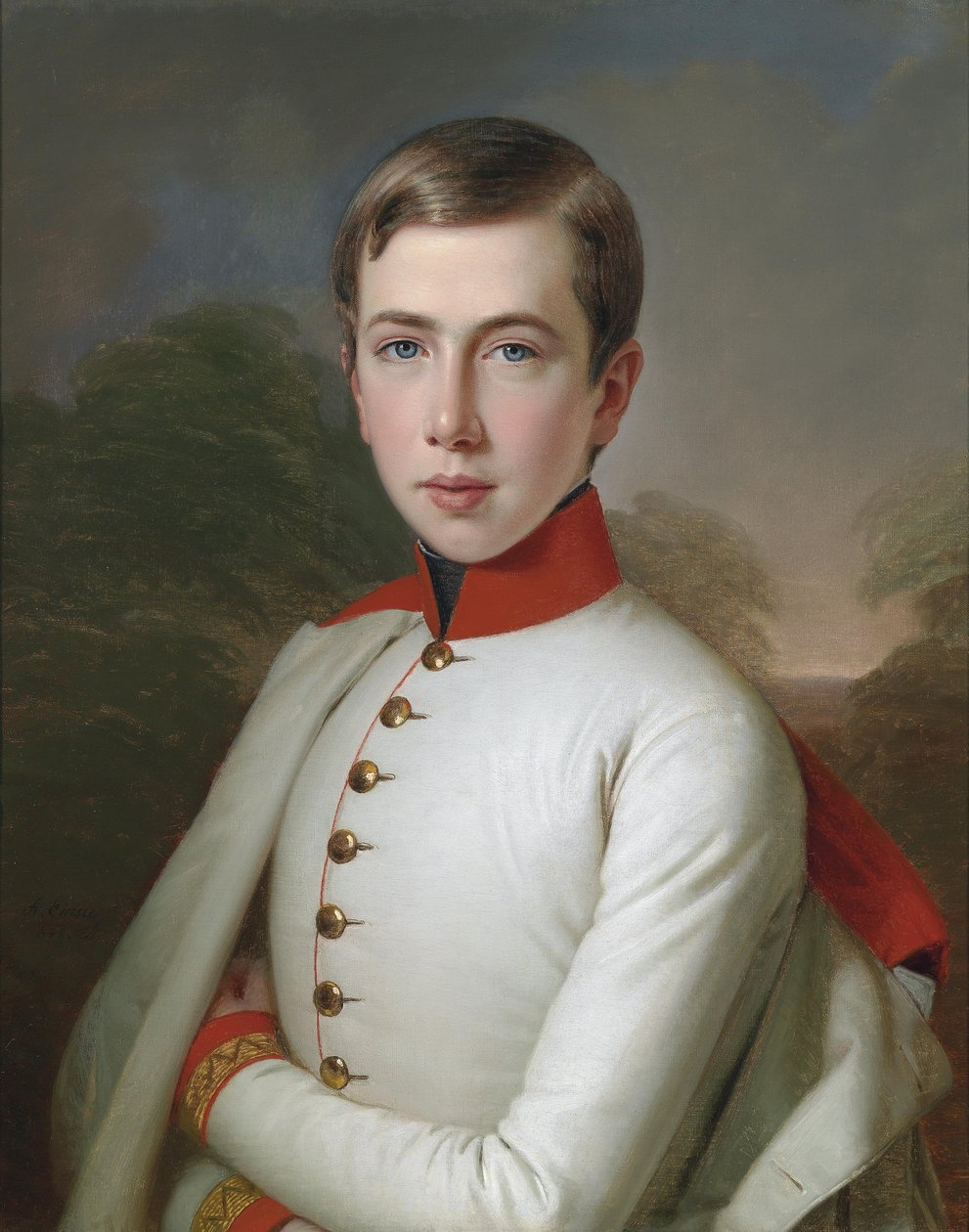 Erzherzog Karl Ludwig von Österreich (1833-1896) im Alter von 15 Jahren av Anton Einsle