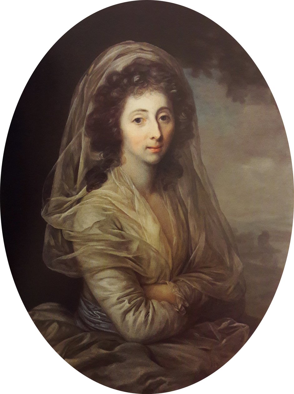Porträtt av Konstancja Rzewuska f. Lubomirska. av Anton Graff