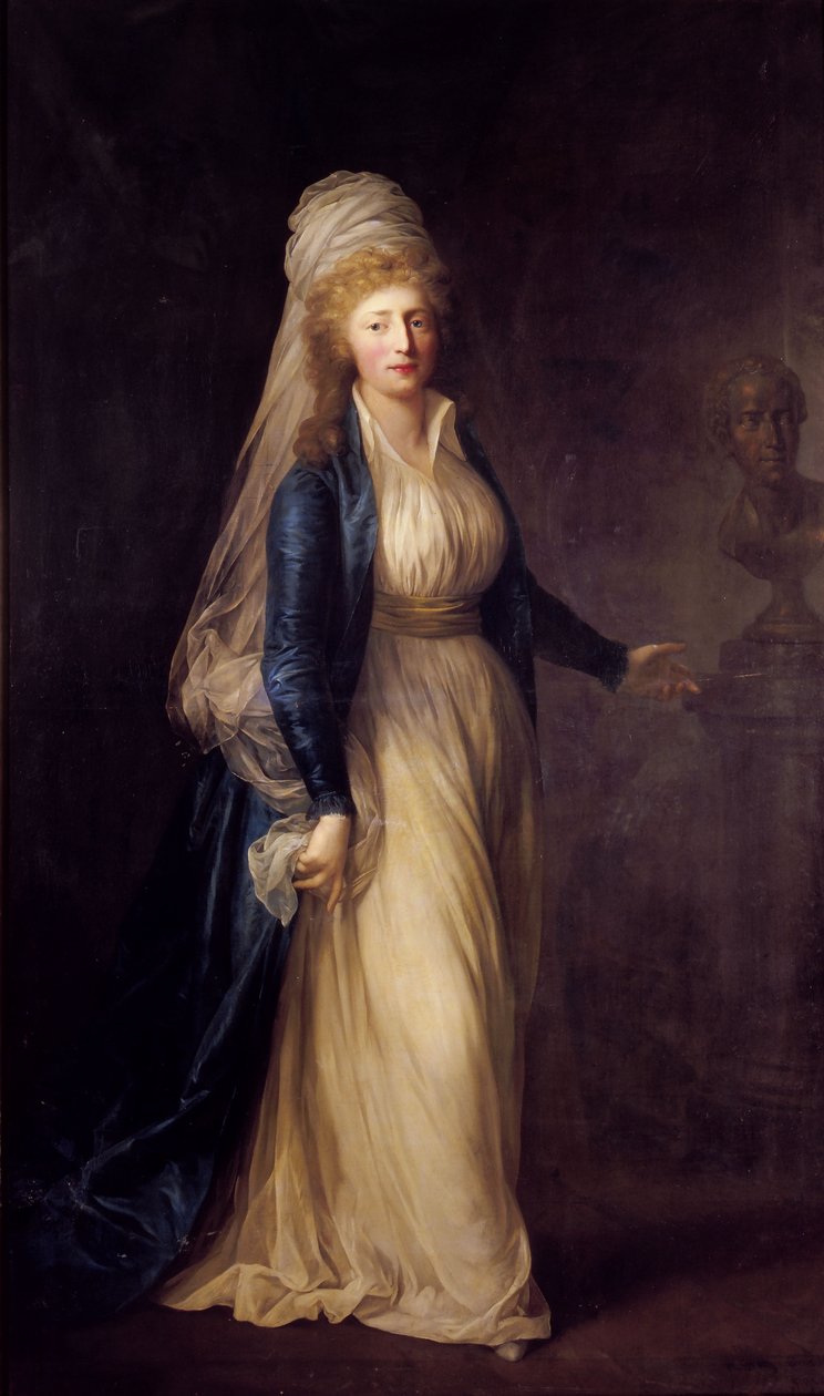 Portrait of Princess Louise Auguste of Denmark (1771-1843) av Anton Graff