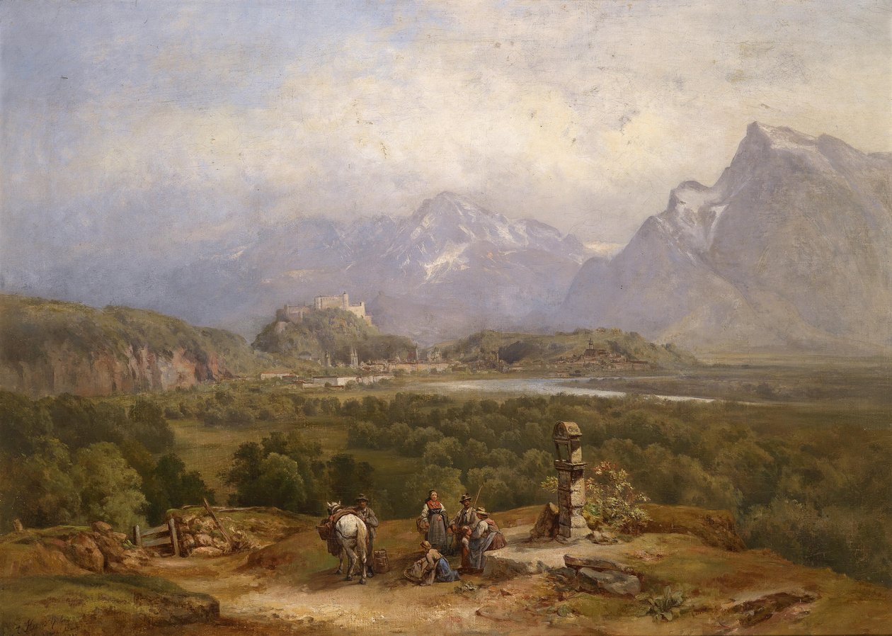 Weiter Blick auf Salzburg av Anton Hansch