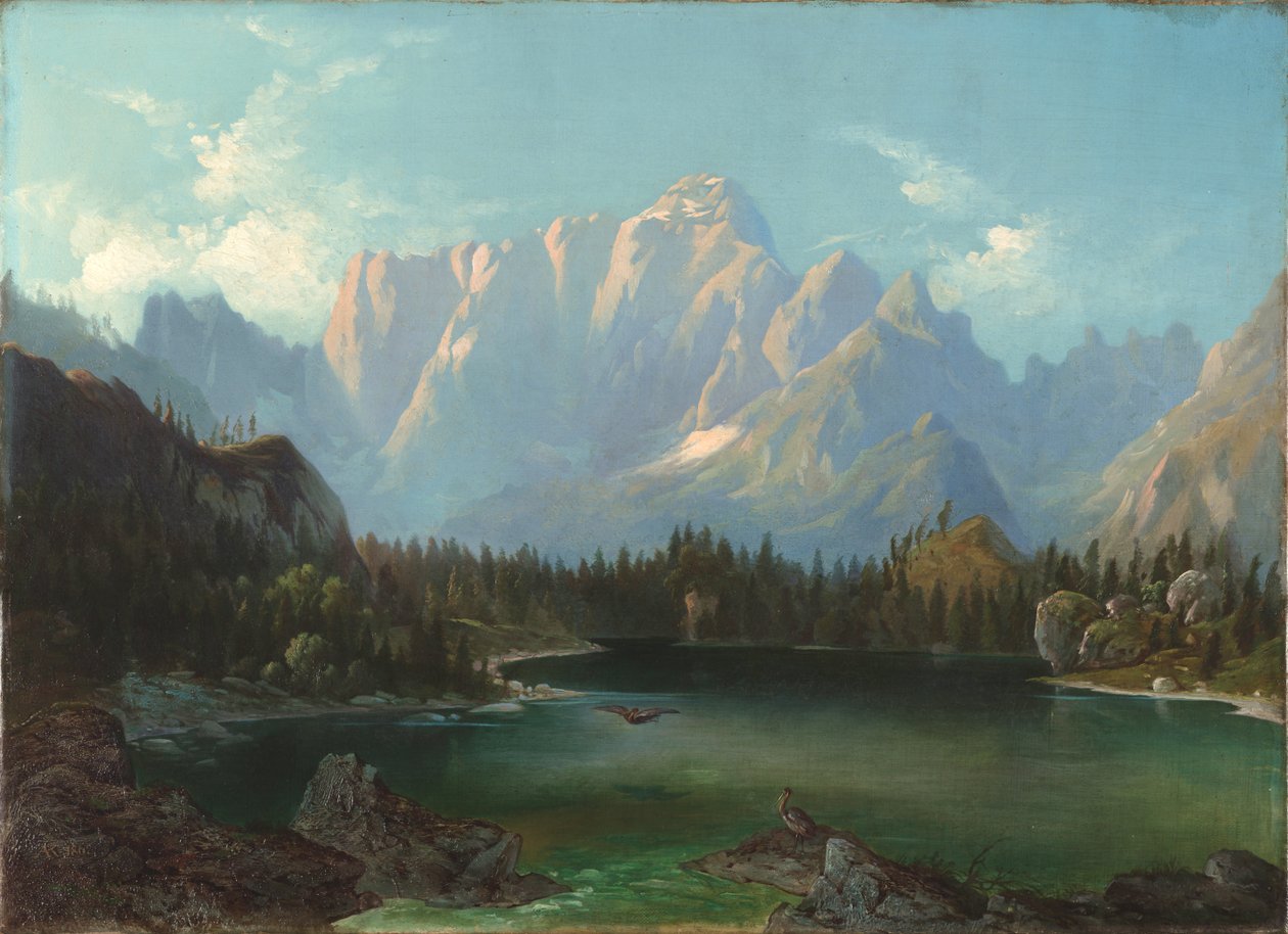 Lake under Mangart av Anton Karinger
