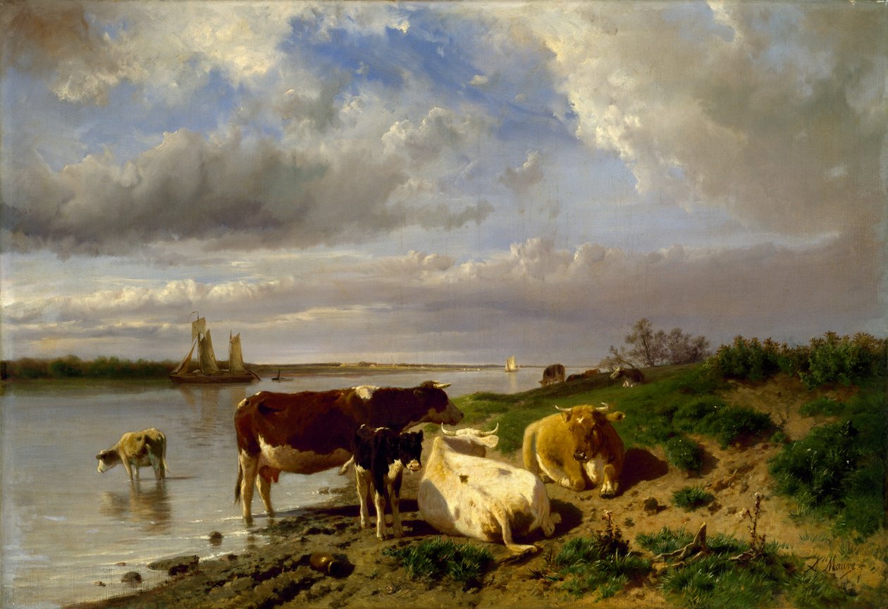Landskap med boskap, av Anton Mauve