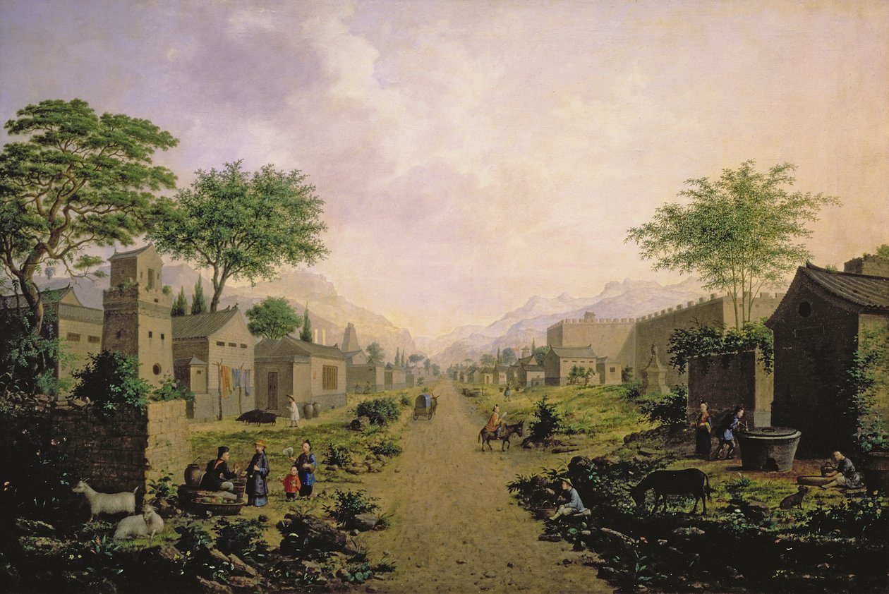 En stad i Kina, 1864 av Anton Mikhailovich Legashov