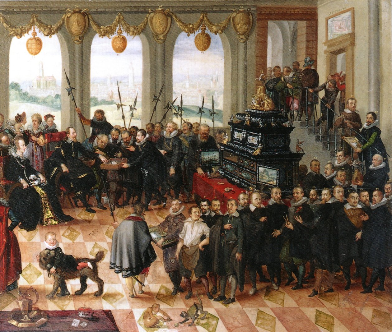 Die Übergabe des Pommerschen Kunstschranks an Herzog Philipp II von Pommern av Anton Mozart