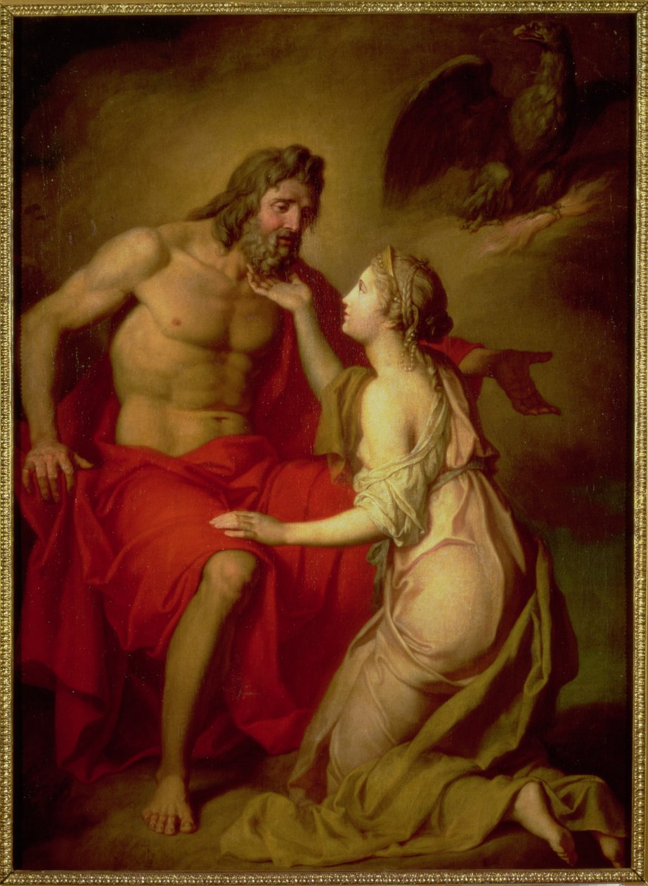 Zeus och Thetis, 1769 av Anton Pavlovich Losenko