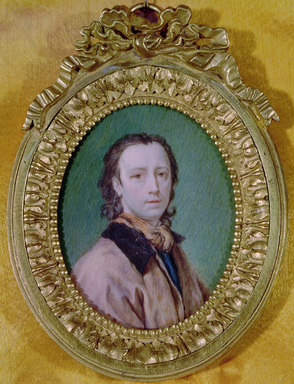 Självporträtt i en medaljong (miniatyr) av Anton Raphael Mengs