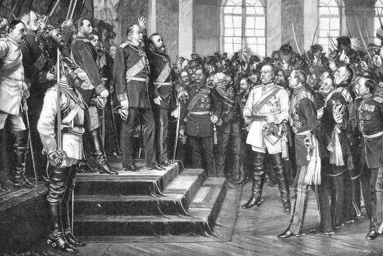  Proclamation of the German Empire 1871 in Versaillesn av Anton Alexander von Werner
