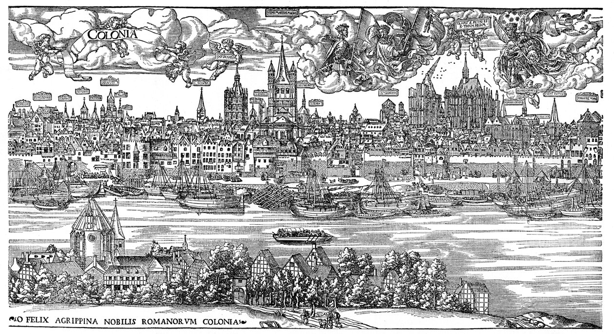 Utsikt över Köln av Anton (after) Woensam