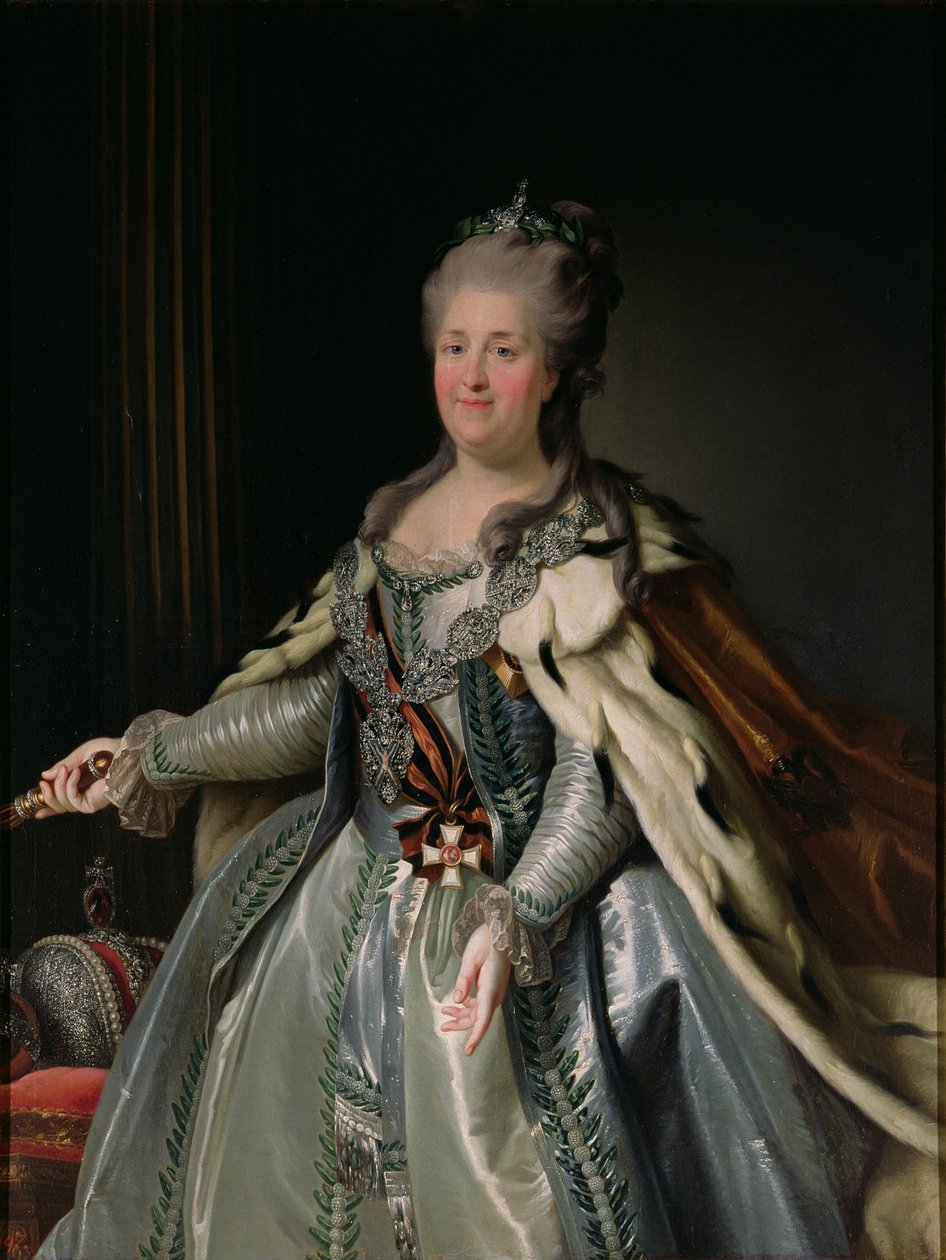Porträtt av Katarina II (1729-96) av Anton Albertrandi