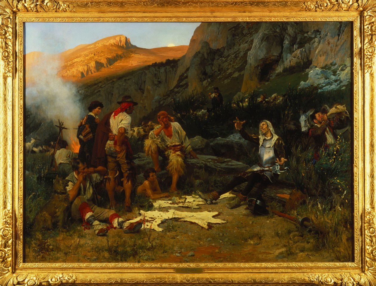 Don Quijote och getskötarna, 1870 av Anton Alexander von Werner
